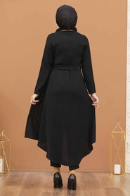 Neva Style - Costume Double Hijab Noir 1400S - Thumbnail