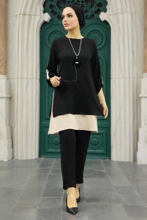 Ensemble deux pièces avec collier – Noir 52251S - 1
