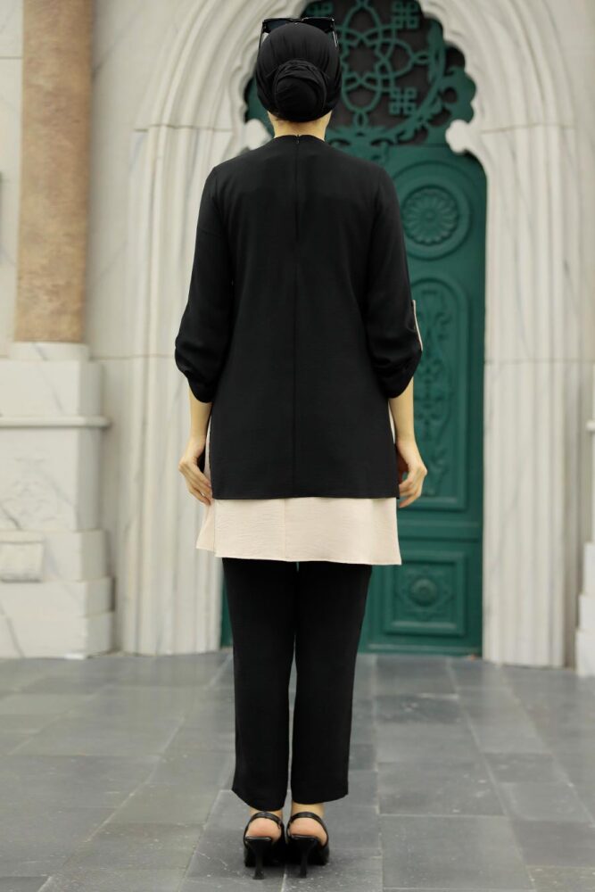 Ensemble deux pièces avec collier – Noir 52251S - 3