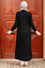 Neva Style - Costume Double Tricot Hijab Noir 3171S - Thumbnail