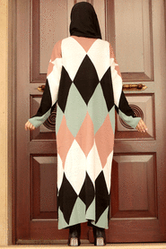 Neva Style - Costume Double Tricot Hijab Vert 31810CY - Thumbnail