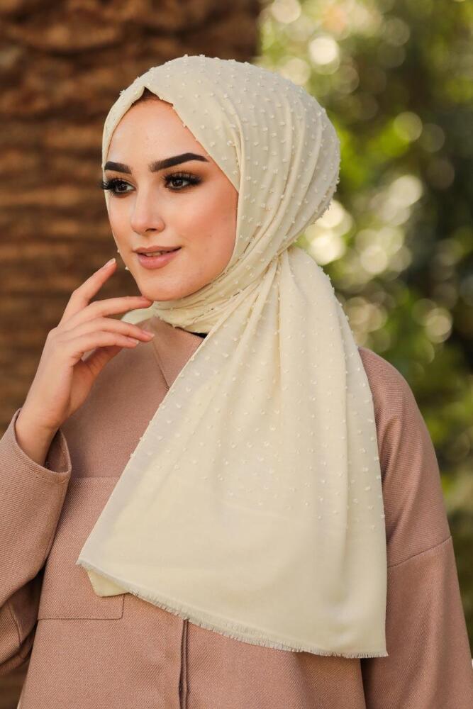 Neva Style - Cream Shawl 7470KR - 1