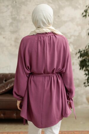 Neva Style - Dark Dusty Rose High Quality Tunic 597KGK - Thumbnail