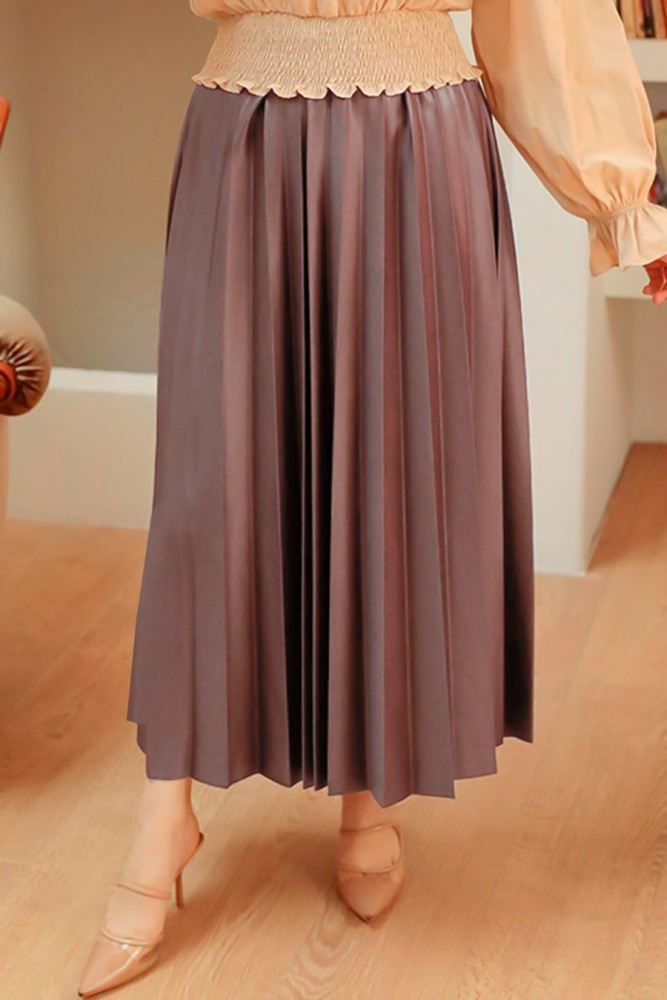 Dark Dusty Rose Hijab For Women Skirt 35151KGK - 1