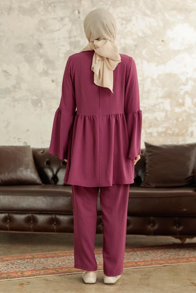 Dark Dusty Rose Muslim Dual Suit 6250KGK - 3