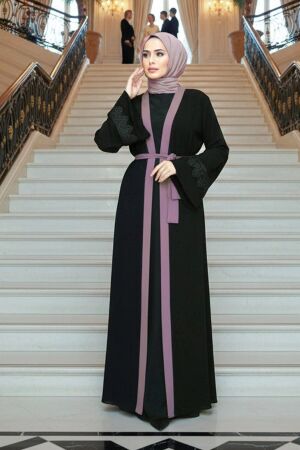 Dark Dusty Rosse Plus Size Abaya 55440KGK 