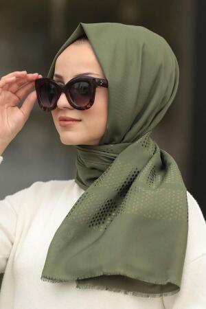 Neva Style - Desenli Haki Şal 7505HK - 1