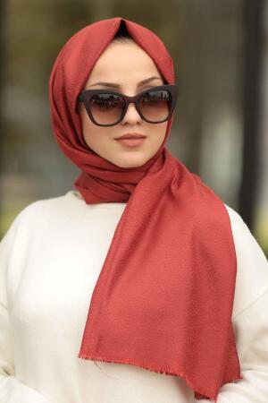 Neva Style - Desenli Kiremit Şal 7512KRMT - 1