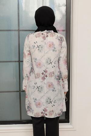 Neva Style - Desenli Tesettür Tunik 5713DSN4 - 2