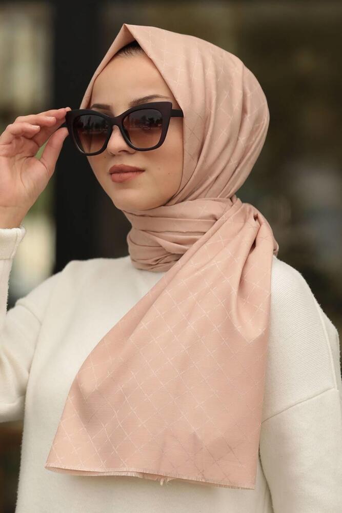 Neva Style - Desenli Somon Şal 7511SMN - 1