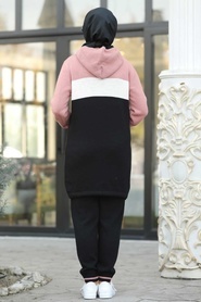 Neva Style - Dusty Rose Hijab Casual Suit 7107GK - Thumbnail