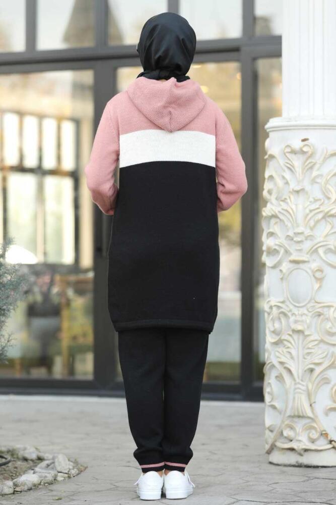 Neva Style - Dusty Rose Hijab Casual Suit 7107GK - 2