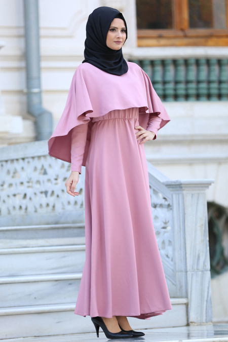 Neva Style - Dusty Rose Hijab Dress 41990GK