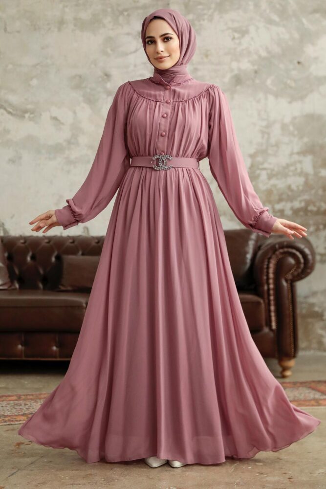 Dusty Rose Hijab For Women Dress 33284GK - 1