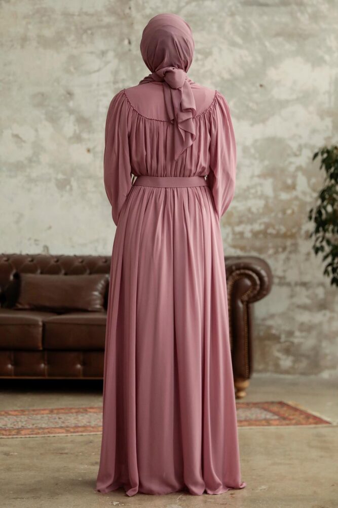 Dusty Rose Hijab For Women Dress 33284GK - 3