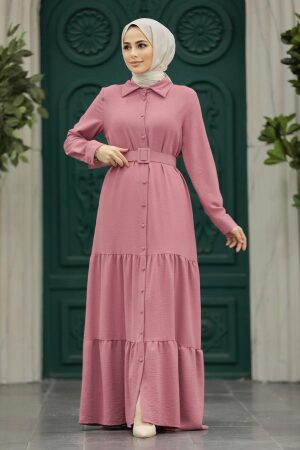 Dusty Rose Hijab For Women Dress 5849GK - 3