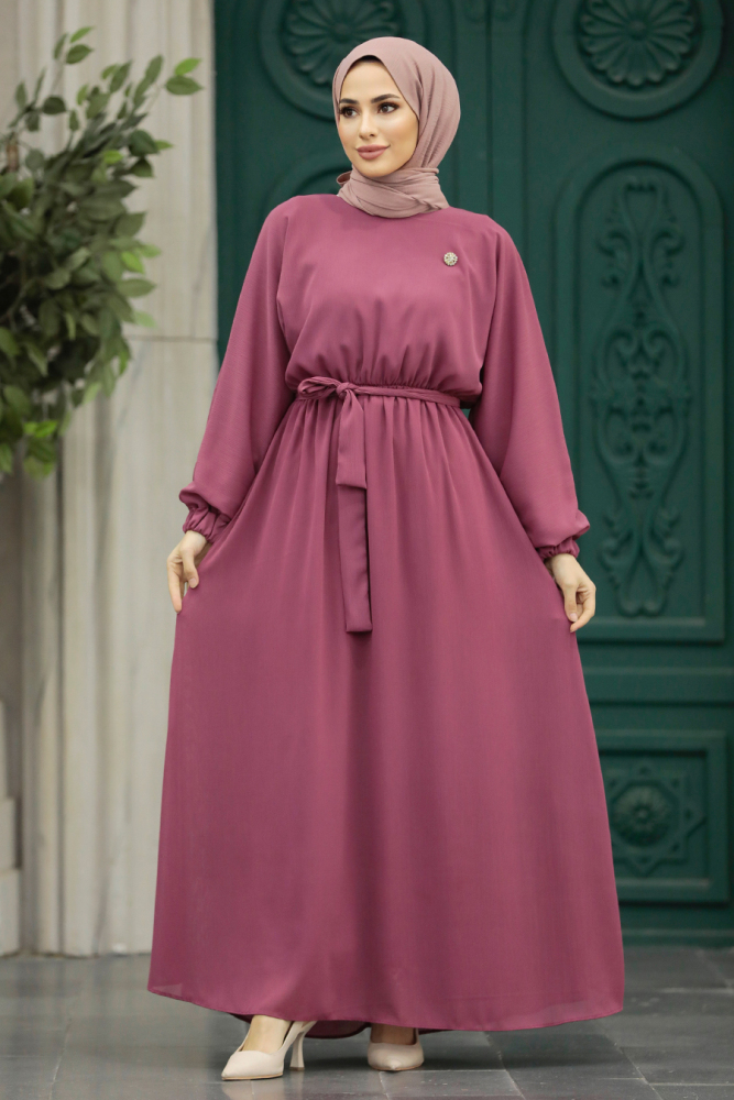 Dusty Rose Hijab For Women Dress 89621GK - 1