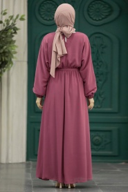 Neva Style - Dusty Rose Hijab For Women Dress 89621GK - Thumbnail