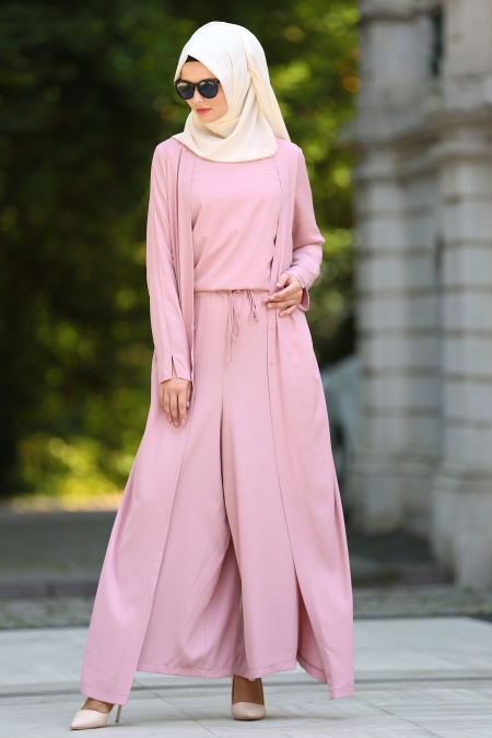 Neva Style - Dusty Rose Hijab Jumpsuits 90740GK