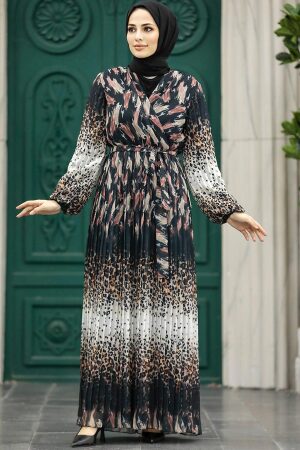 Dusty Rose Hijab Maxi Dress 3889GK - 2