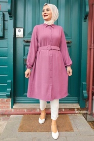 Neva Style - Dusty Rose Hijab Tunic 5641GK - Thumbnail
