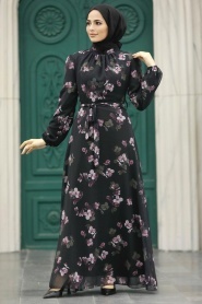 Neva Style - Dusty Rose Long Dress 279317GK - Thumbnail