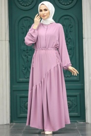 Neva Style - Dusty Rose Long Dress 5911GK - Thumbnail
