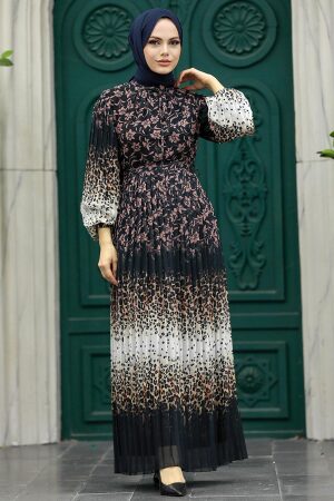 Dusty Rose Long Muslim Dress 38401GK - 1