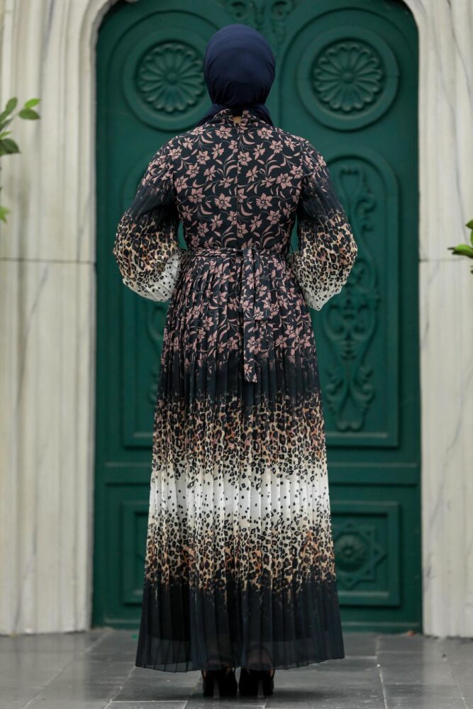 Dusty Rose Long Muslim Dress 38401GK - 3