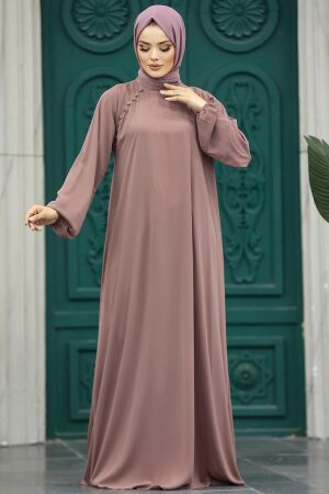 Neva Style - Dusty Rose Long Sleeve Dress 334GK - 2
