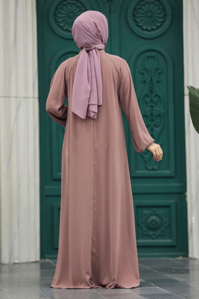 Neva Style - Dusty Rose Long Sleeve Dress 334GK - 4