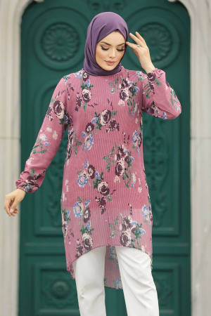 Neva Style - Dusty Rose Modest Tunic 91236GK - Thumbnail