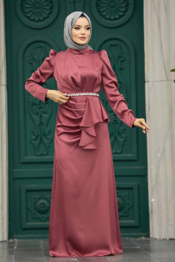 Dusty Rose Muslim Bridesmaid Dress 40531GK - 3