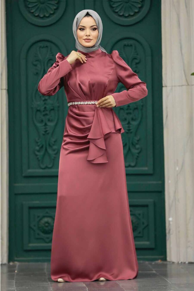 Dusty Rose Muslim Bridesmaid Dress 40531GK - 1