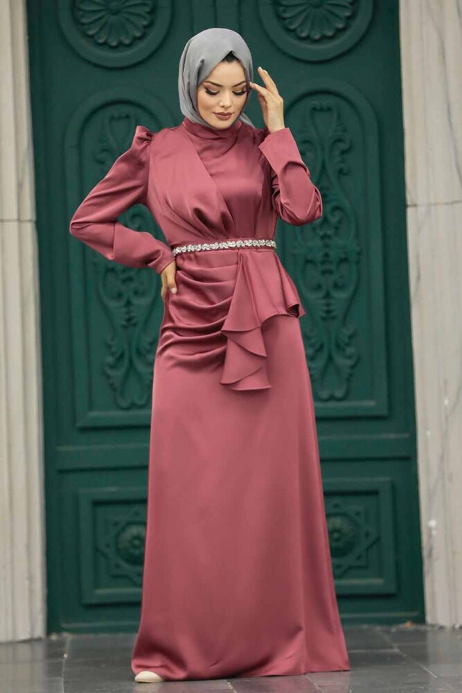 Dusty Rose Muslim Bridesmaid Dress 40531GK - 2
