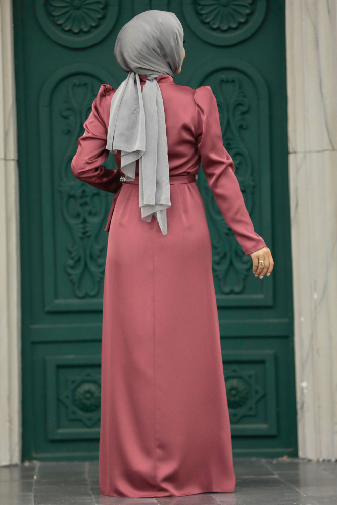 Dusty Rose Muslim Bridesmaid Dress 40531GK - 4