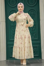 Neva Style - Dusty Rose Muslim Dress 13130GK - Thumbnail