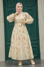 Neva Style - Dusty Rose Muslim Dress 13130GK - Thumbnail