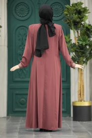 Neva Style - Dusty Rose Muslim Turkish Abaya 619GK - Thumbnail
