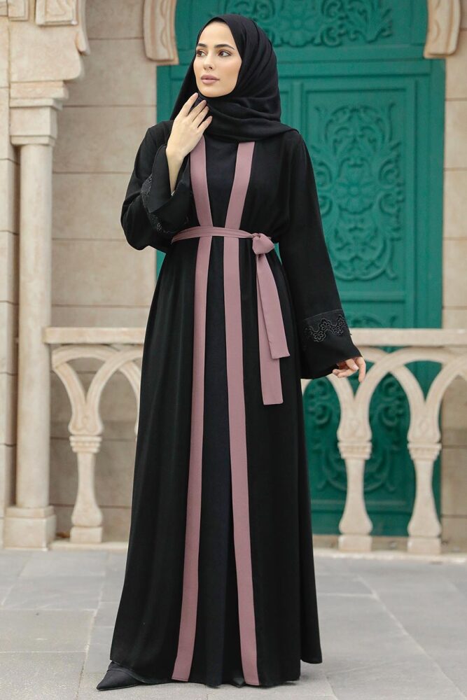 Dusty Rose Plus Size Abaya 55440GK - 2