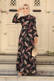 Neva Style - Dusty Rose Plus Size Dress 27930GK - Thumbnail