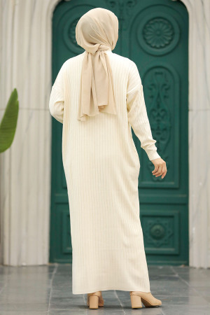Ecru Knitwear Modest Dress 20161E - 4