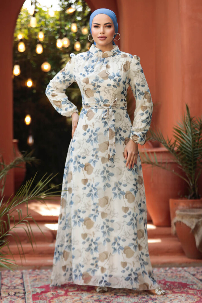 Ecru Long Sleeve Dress 279327E - 1