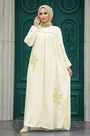 Ecru Muslim Dress 8999E - 1