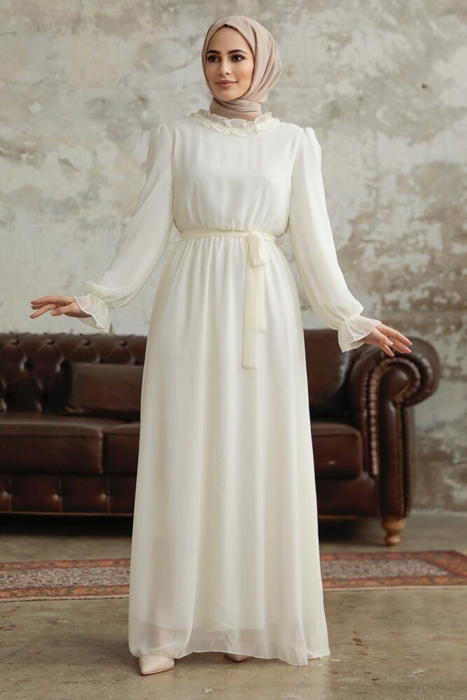 Ecru Plus Size Dress 2971E - 2