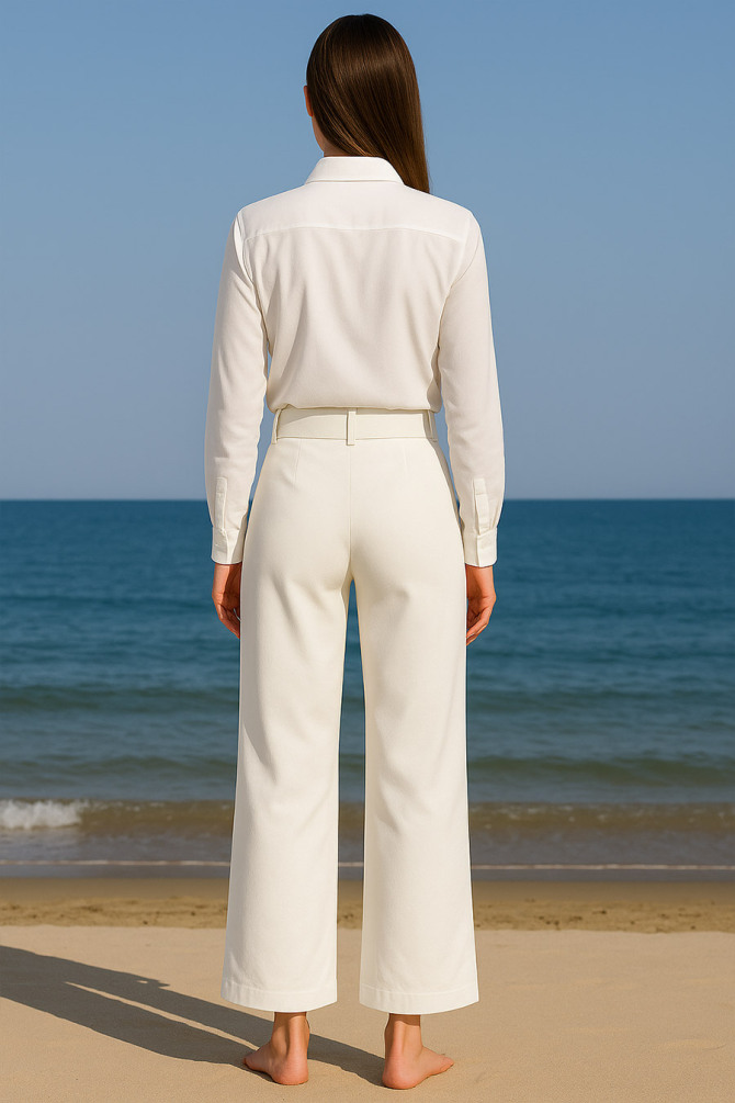  Ekru Tesettür Pantolon 9739E - 2