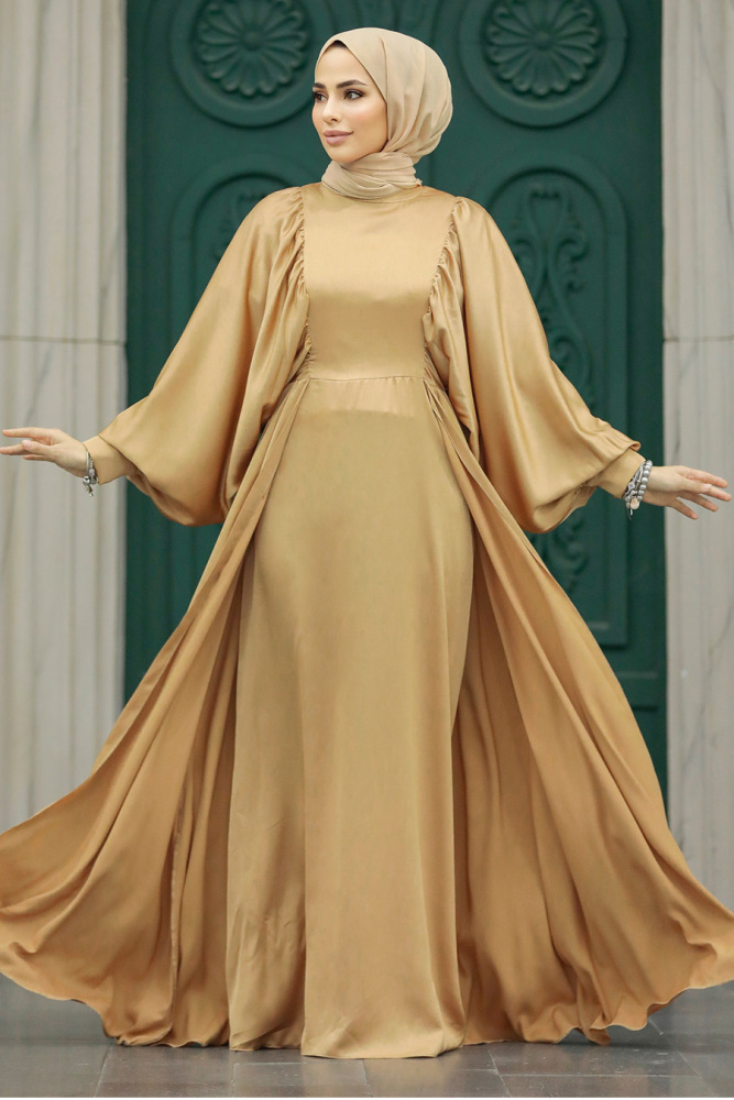 Elegant Biscuit Islamic Clothing Prom Dress 60201BS - 1