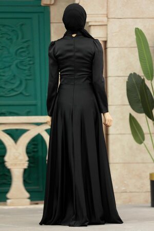 Neva Style - Elegant Black Muslim Engagement Dress 39011S - Thumbnail