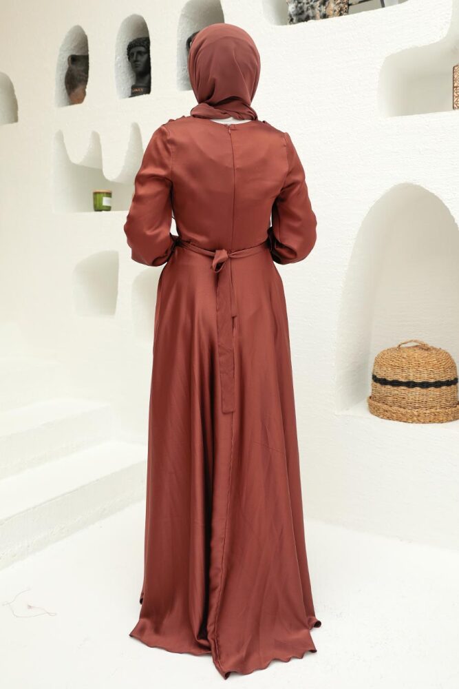 Neva Style - Elegant Brown Muslim Engagement Dress 3460KH - 3