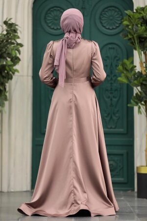Elegant Copper Hijab Engagement Gown 22221BKR - 3